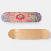 Psychedelic Retro Coral Rainbow Hibiscus Persoonlijk Skateboard (Horizontaal)