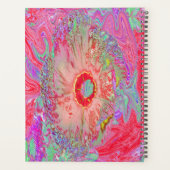 Psychedelic Retro Coral Rainbow Hibiscus Planner (Achterkant)