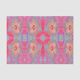 Psychedelic Retro Coral Rainbow Hibiscus Tissuepapier