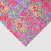 Psychedelic Retro Coral Rainbow Hibiscus Tissuepapier (Detail)