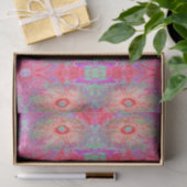 Psychedelic Retro Coral Rainbow Hibiscus Tissuepapier (Geschenk)