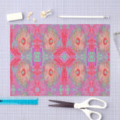 Psychedelic Retro Coral Rainbow Hibiscus Tissuepapier (Craft)
