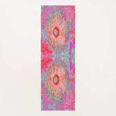 Psychedelic Retro Coral Rainbow Hibiscus Yogamat (Voorkant)