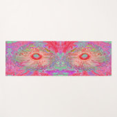 Psychedelic Retro Coral Rainbow Hibiscus Yogamat (Voorkant (horizontaal))