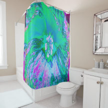 Psychedelic Retro Green en Hot Pink Hibiscus