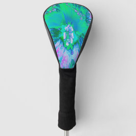 Psychedelic Retro Green en Hot Pink Hibiscus Golfheadcover