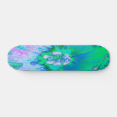 Psychedelic Retro Green en Hot Pink Hibiscus Persoonlijk Skateboard (Horizontaal)