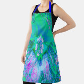 Psychedelic Retro Green en Hot Pink Hibiscus Schort (Insitu)