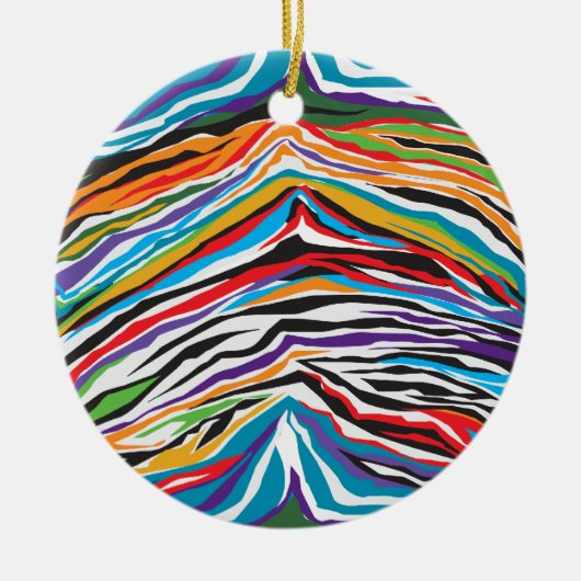 Psychedelic Retro Keramisch Ornament (Voorkant)