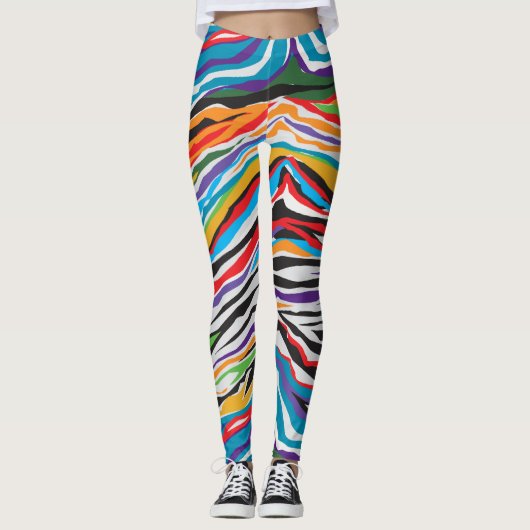 Psychedelic Retro Leggings (Voorkant)