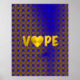 Psychedelic Retro Vape Heart Poster