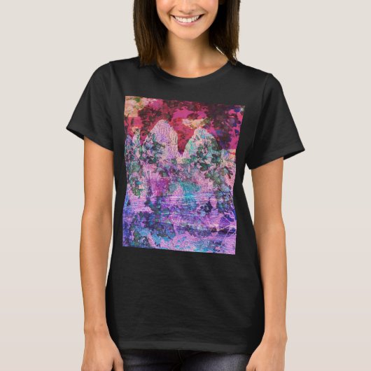 Psychedelic Reversal Painting - Mountain T-shirt (Voorkant)