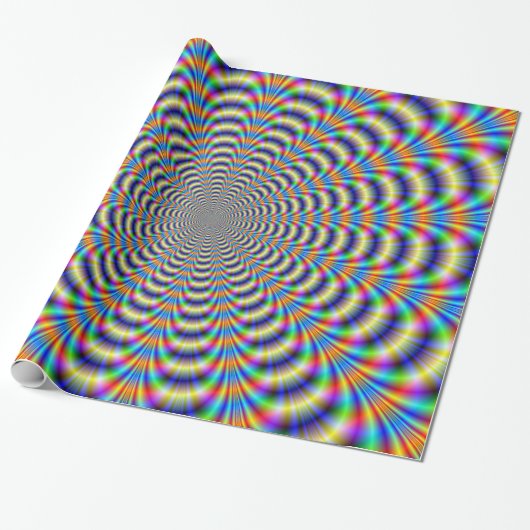 Psychedelic Ringed Pulse van papier voor onmiddell (Uitgerold)