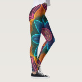 Psychedelic Ripple Illusion | Seamless 3D Neon Leggings (Rechts)