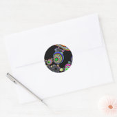 Psychedelic Ripple Ronde Sticker (Envelop)