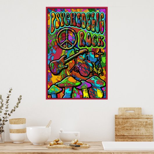 Psychedelic Rock Poster (Keuken)