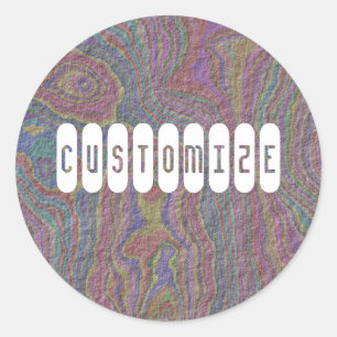 Psychedelic Rock - Sjabloon Ronde Sticker