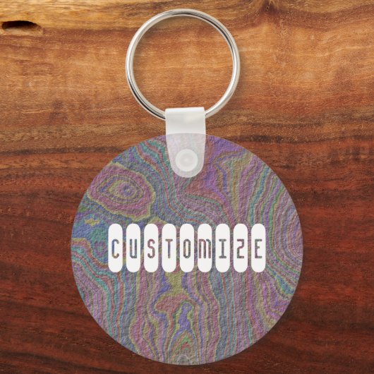 Psychedelic Rock - Sjabloon Sleutelhanger (Voorkant)