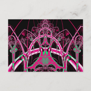 Psychedelic Rollerkusttunnel Fractal RSVP Kaartje