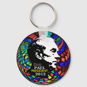 Psychedelic Ron Paul Sleutelhanger