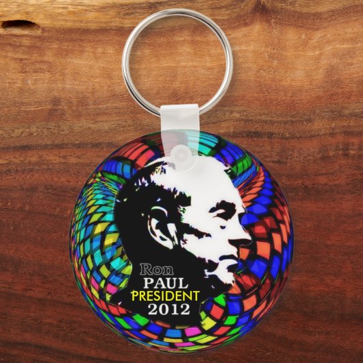 Psychedelic Ron Paul Sleutelhanger (Voorkant)