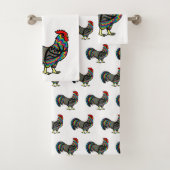 Psychedelic Rooster Chicken Bad Handdoek (Insitu)
