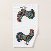 Psychedelic Rooster Chicken Bad Handdoek (Handdoek)