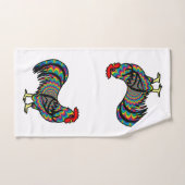 Psychedelic Rooster Chicken Bad Handdoek (Handdoek)