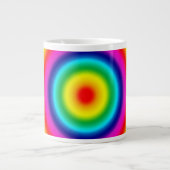 Psychedelic Round Rainbow-patroon Grote Koffiekop (Voorkant)