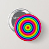Psychedelic Round Rainbow-patroon Ronde Button 5,7 Cm (Voorkant /achterkant)