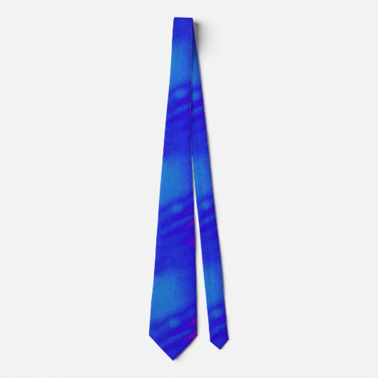 Psychedelic Royal Blue Tie Dye Mannen Stropdas (Voorkant)