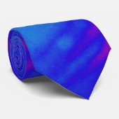 Psychedelic Royal Blue Tie Dye Mannen Stropdas (Opgerold)
