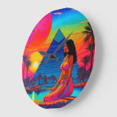 Psychedelic roze piramide prinses grote klok (Hoek)