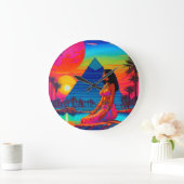 Psychedelic roze piramide prinses grote klok (Huis)