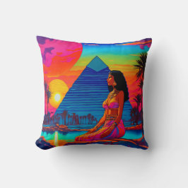 Psychedelic roze piramide prinses kussen