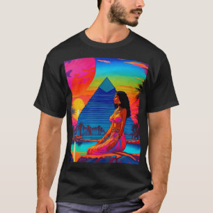 Psychedelic roze piramide prinses t-shirt