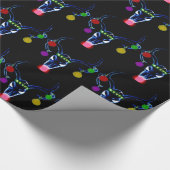 Psychedelic Rudolph Skull Cadeaupapier (Hoek)