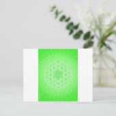Psychedelic Sacred Geometry Heart Chakra Design Briefkaart (Staand voorkant)