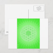 Psychedelic Sacred Geometry Heart Chakra Design Briefkaart (Voorkant / Achterkant)