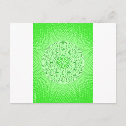 Psychedelic Sacred Geometry Heart Chakra Design Briefkaart (Voorkant)