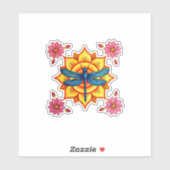 Psychedelic Sacred Geometry Mandala Insect Nature  Sticker (Vel)