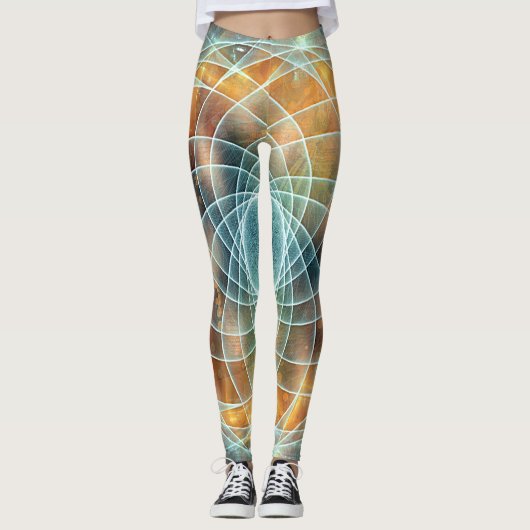 Psychedelic Sacred Geometry Stargate Leggings (Voorkant)