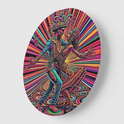 Psychedelic Salsa Tango Dancing Art Grote Klok (Hoek)
