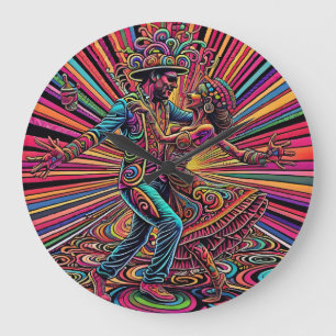 Psychedelic Salsa Tango Dancing Art Grote Klok