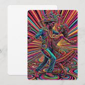 Psychedelic Salsa Tango Dancing Art Kaart (Voorkant / Achterkant)