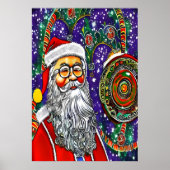 Psychedelic Santa Claus Art | AI Art Poster (Voorkant)