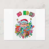 Psychedelic Santa Feestdagenkaart (Voorkant)