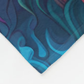 Psychedelic Sassy Kitten Fleece Deken (Hoek)