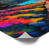 Psychedelic Schots Landschap Poster (Hoek)