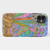 Psychedelic Seahorse Zee Turtle Art Case-Mate iPhone Case (Achterkant (horizontaal))